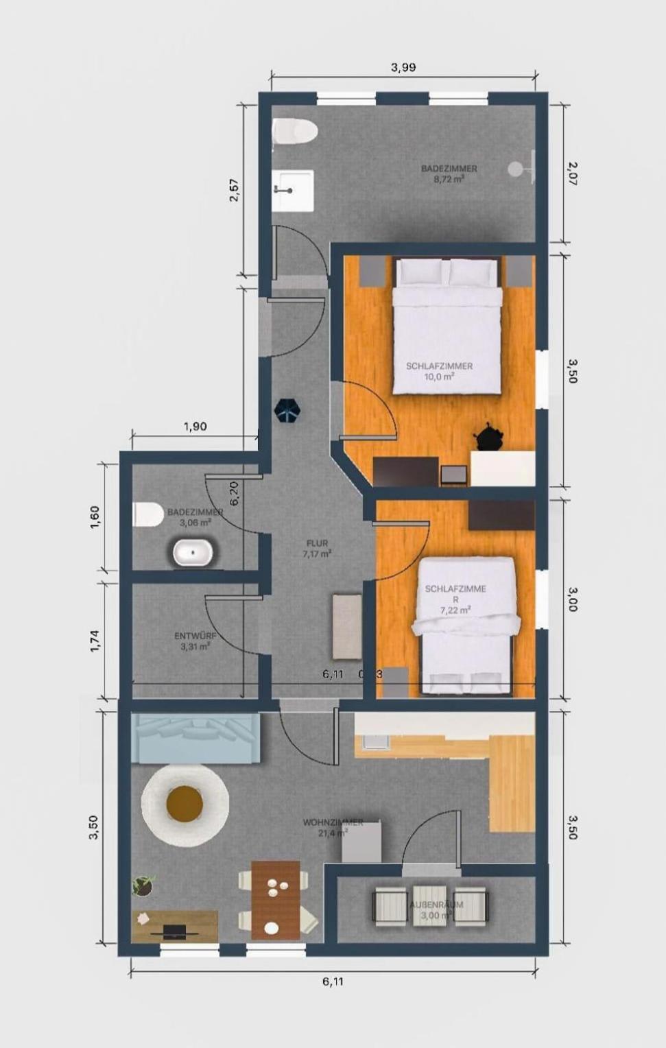Exklusive Ferienwohnung In Lingen Holthausen 2Zim, 2Badez,Kueche,Balkon,Waschmaschine Extérieur photo